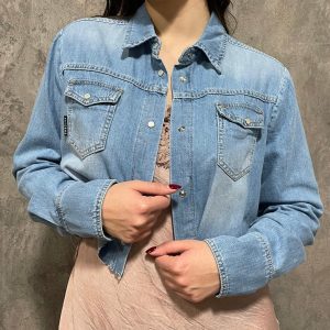 Camicia Denim Crop