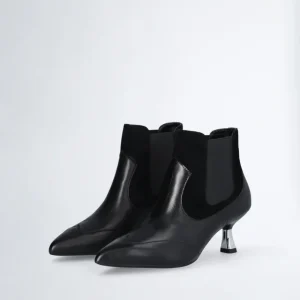 Liu Jo stivaletti neri in pelle punta clessidra