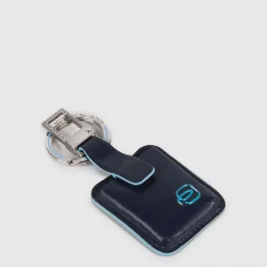 Piquadro Portachiavi dotato di dispositivo CONNEQU Blue Square