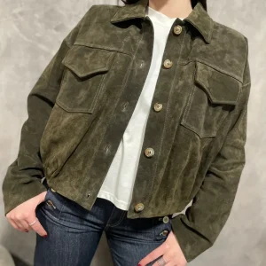 Bomber Camoscio Verde