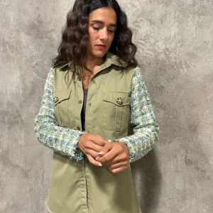 Camicia Maniche Tessuto