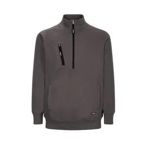 Felpa da lavoro GRPK zip corta resistente e confortevole