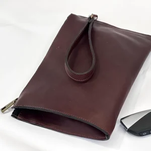 Pochette da polso slim da uomo in pelle