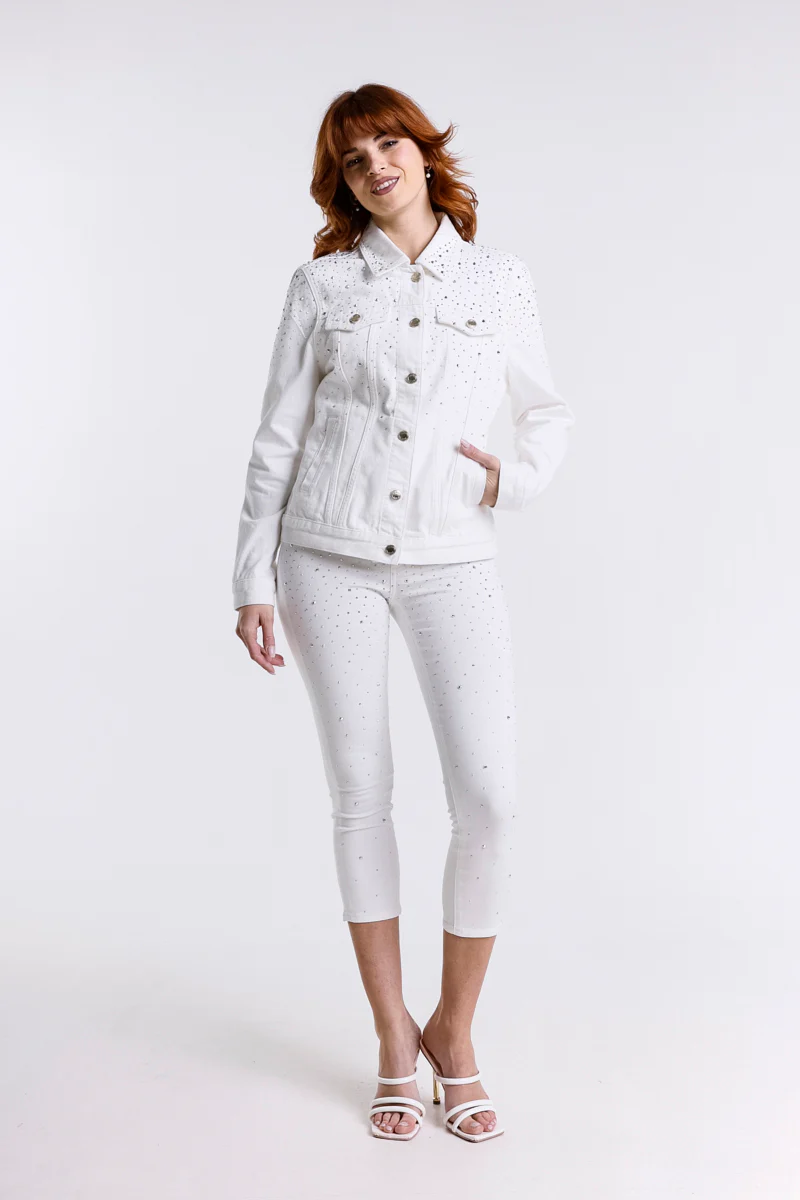 PANTALONE CAPRI CON STRASS - immagine 3