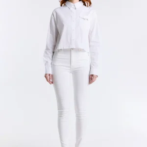 CAMICIA CROP POPELINE