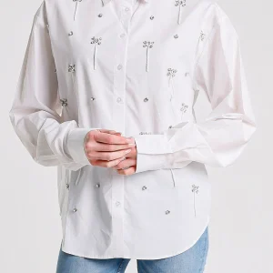 CAMICIA OVER CON STRASS