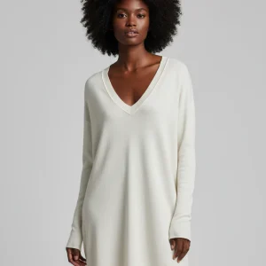 Abito Maglia Oversize con Scollo a V