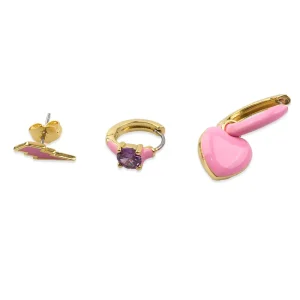 PINK TRIO EARRINGS