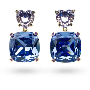 BLUE HEART STONE EARRINGS