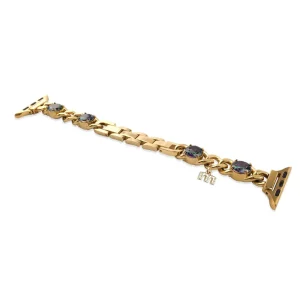 GOLD DARK CRYSTAL APPLE WATCH STRAP