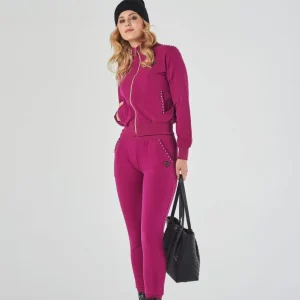 Completo in Felpa con Zip e Borchie