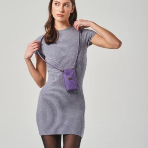 Abito Corto a Coste con Maniche Corte