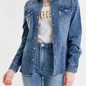 CAMICIA OVER CON STRASS