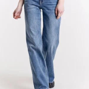 JEANS WIDE LEG VITA REGOLARE LAVAGGIO MEDIO