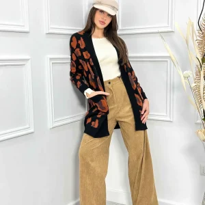 Pantalone a palazzo con pence in velluto VT10