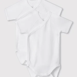 Set due body antipatico Petit Bateau manica corta bianco
